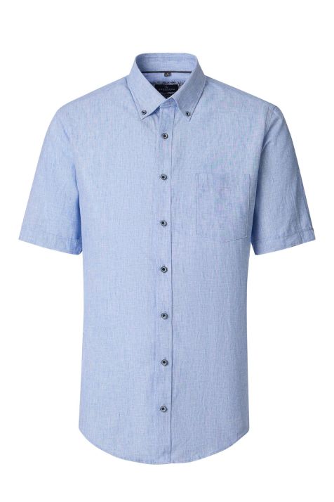 Hemd Herren Casamoda Classic Einfarbig kragen Button-Down Kurze Ärmel