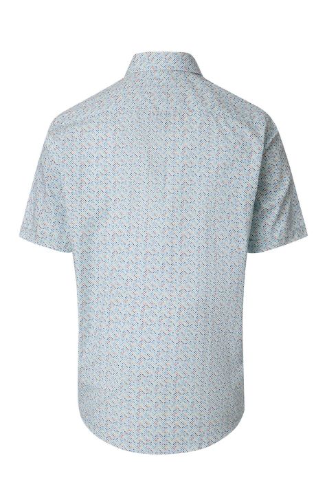 Hemd Herren Casamoda Classic Muster kragen Italienisch Kurze Ärmel