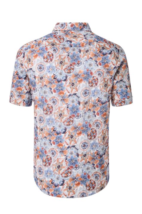 Hemd Herren Casamoda Classic Muster kragen Italienisch Kurze Ärmel