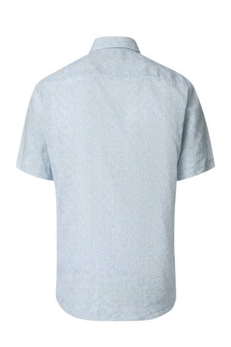 Camisa Hombre Casamoda Classic Estampada cuello Italiano Manga corta