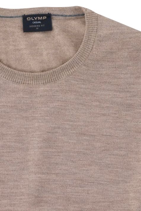Men's Knitwear Olymp Crew-neck Slim Plain 100% wool