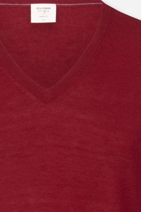 Men's Knitwear Olymp V neck Regular Plain 85% virginwool 15% Silk