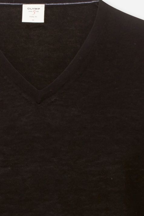 Strickwaren Herren Olymp V-Ausschnitt Regular Einfarbig 85% Schurwolle, 15% Seide