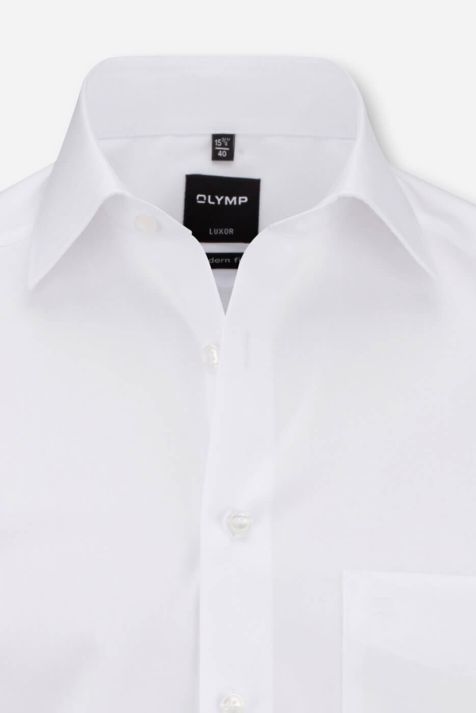 Camisa Hombre Olymp Classic No Plancha Lisa cuello Italiano Manga corta