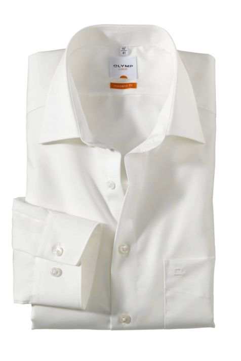 Camisa Hombre Olymp Classic No Plancha Lisa cuello Italiano Manga larga