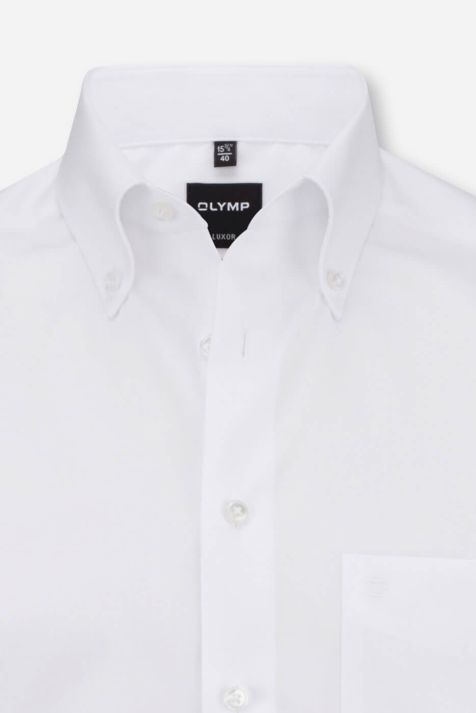 Men's Shirt Olymp Classic Not Iron Plain collar Button down Short sleeve