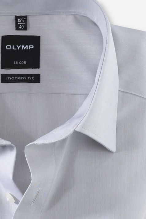 Camisa Hombre Olymp Classic No Plancha Lisa cuello Italiano Manga larga