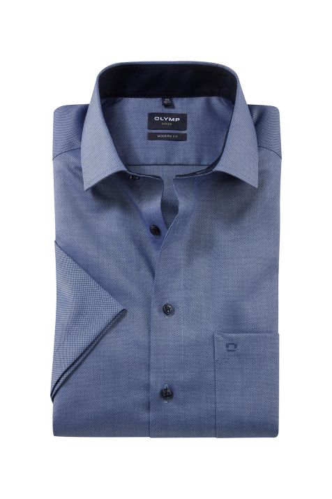 Men's Shirt Olymp Classic Patterned collar French Short sleeve