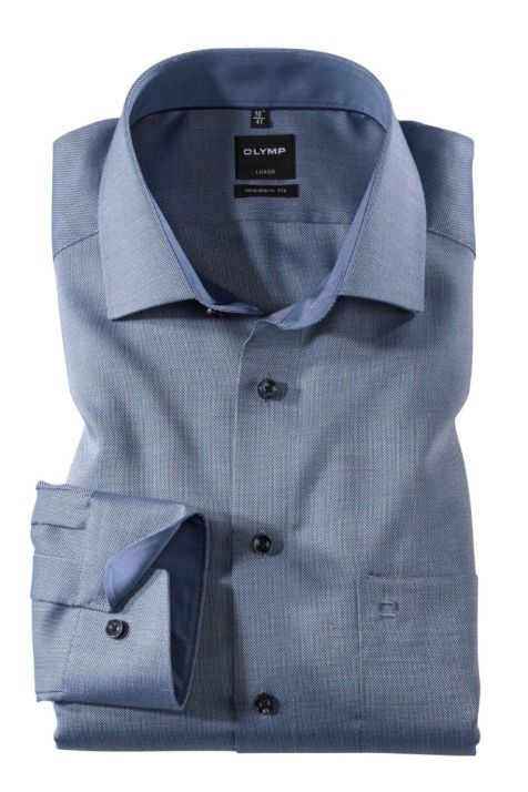 Chemise Homme Olymp Classic Sans Repassage Uni col Italien Manche longue