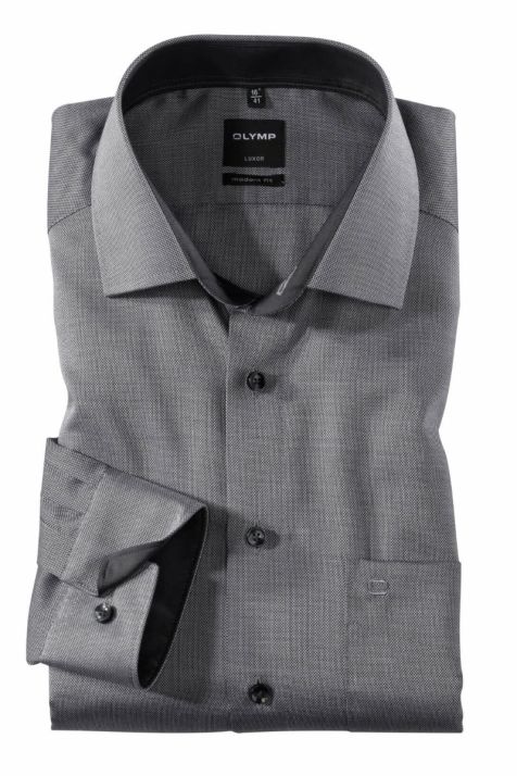 Camisa Hombre Olymp Classic No Plancha Lisa cuello Francés Manga larga