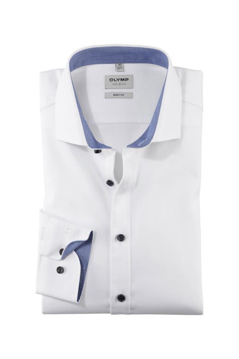 Camisa Hombre Olymp Regular Lisa cuello Francés Manga larga