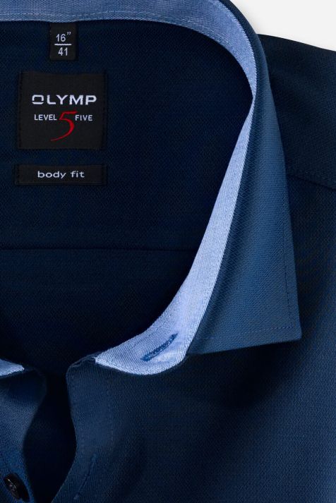 Camisa Hombre Olymp Regular Lisa cuello Francés Manga larga