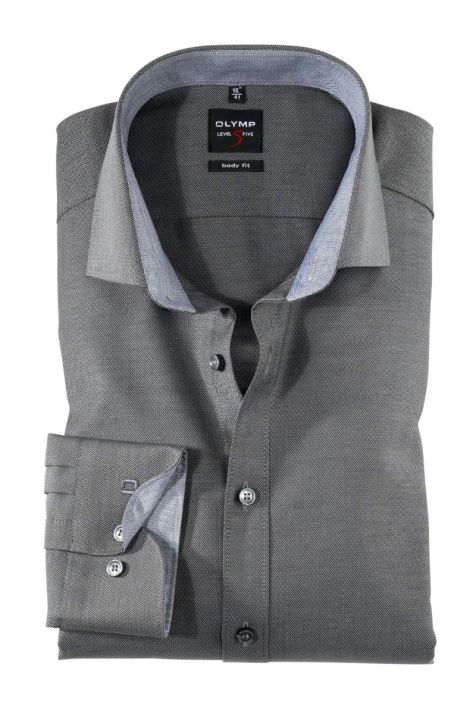 Camisa Hombre Olymp Regular Lisa cuello Francés Manga larga
