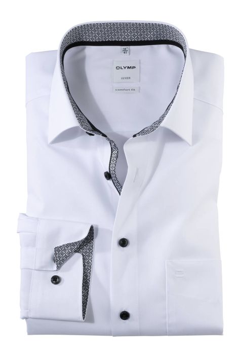 Men's Shirt Olymp Comfort Plain collar French Long sleeve