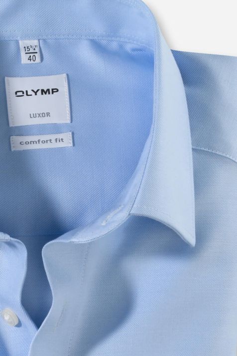 Camisa Hombre Olymp Comfort No Plancha Lisa cuello Italiano Manga larga