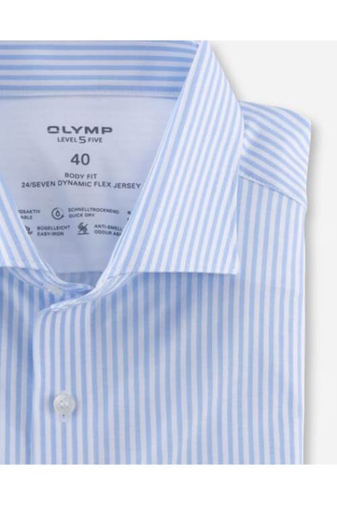 Camisa Hombre Olymp Regular Rayas cuello Italiano Manga larga