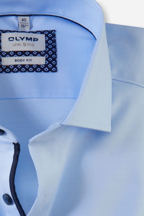 Chemise Homme Olymp Regular Uni col Italien Manche longue