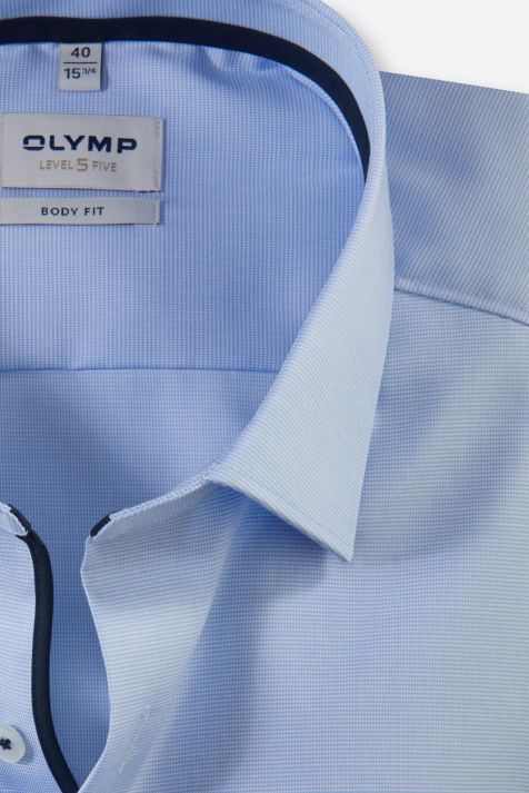 Camisa Hombre Olymp Regular Lisa cuello Francés Manga larga