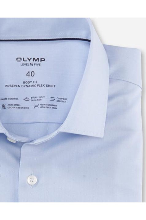Camisa Hombre Olymp Regular Lisa cuello Francés Manga larga