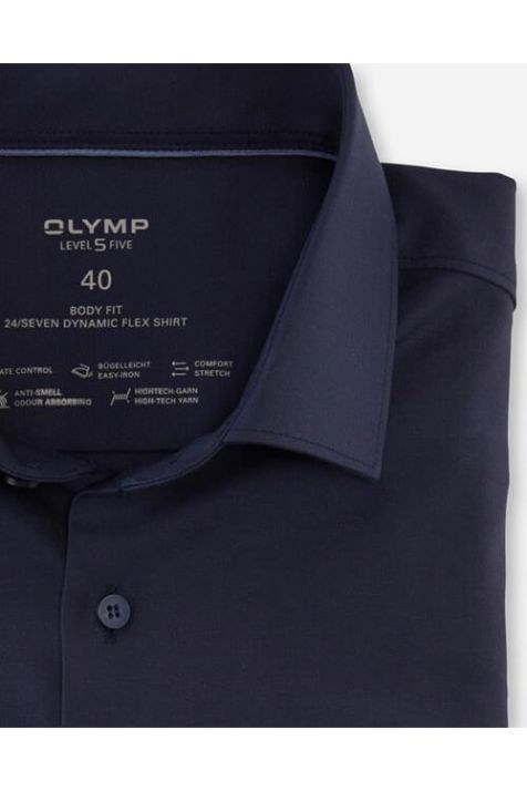 Chemise Homme Olymp Regular Uni col Italien Manche longue