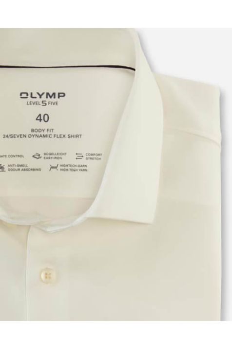 Camisa Hombre Olymp Regular Lisa cuello Francés Manga larga