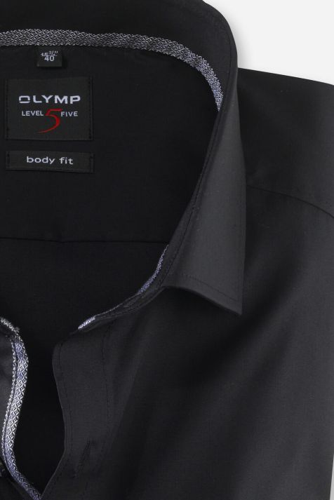 Hemd Herren Olymp Regular Einfarbig kragen Italienisch Lange Ärmel