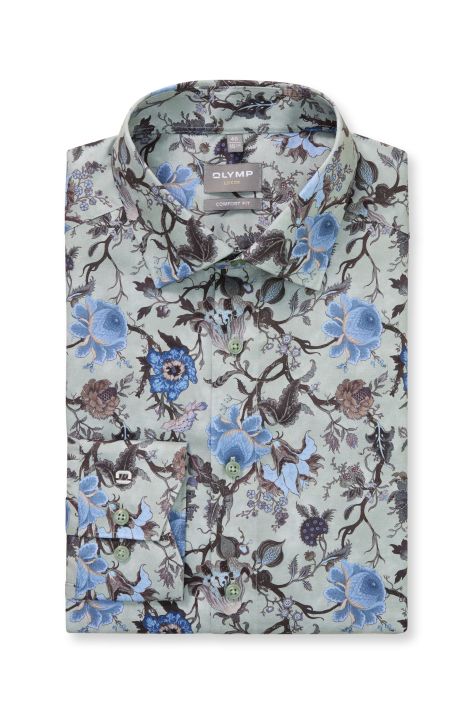 Chemise Homme Olymp Comfort Motifs col Italien Manche longue