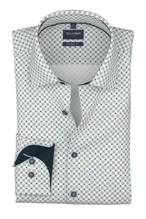 Hemd Herren Olymp Classic Muster kragen Französisch Lange Ärmel