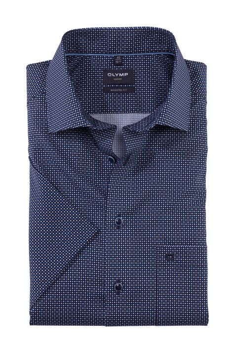 Men's Shirt Olymp Classic Patterned collar French Short sleeve