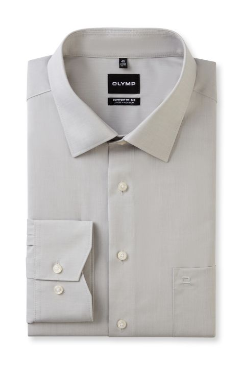 Men's Shirt Olymp Comfort Plain collar Italian Long sleeve