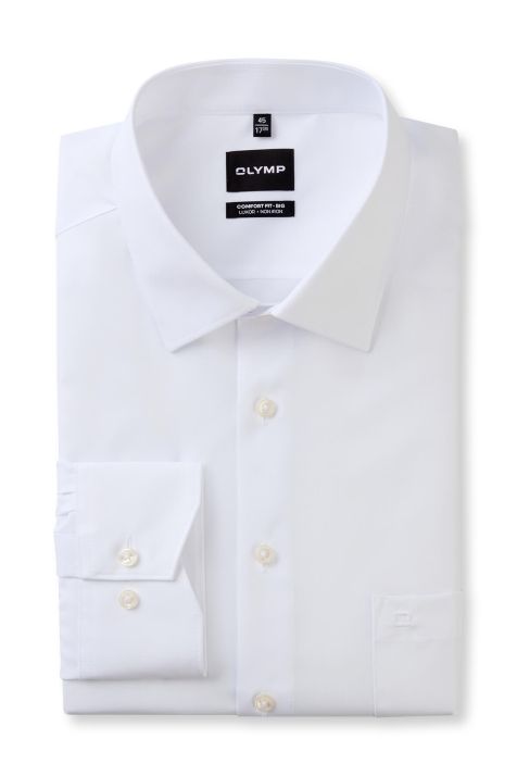 Men's Shirt Olymp Comfort Plain collar Italian Long sleeve