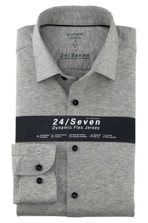 Camisa Hombre Olymp Regular Lisa cuello Italiano Manga larga