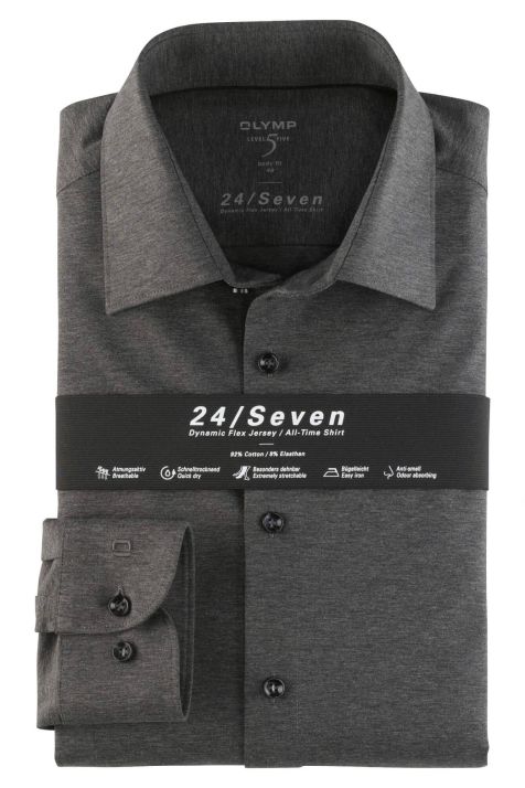 Camisa Hombre Olymp Regular Lisa cuello Italiano Manga larga