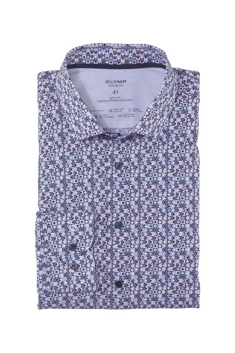 Men's Shirt Olymp Regular Patterned collar French Long sleeve