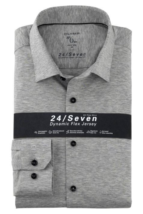 Men's Shirt Olymp Slim Plain collar French Long sleeve