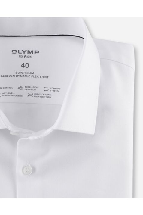Hemd Herren Olymp Slim Einfarbig kragen Französisch Lange Ärmel