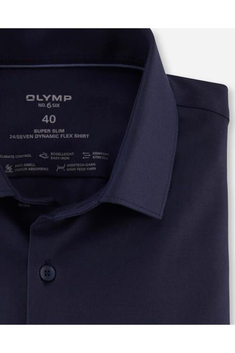 Men's Shirt Olymp Slim Plain collar French Long sleeve