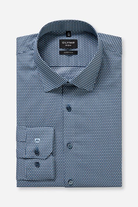 Men's Shirt Olymp Slim Patterned collar Italian Long sleeve