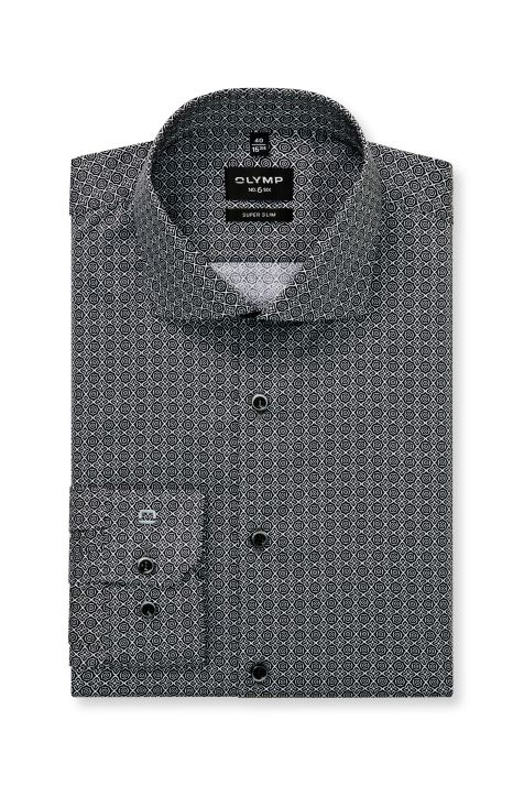 Men's Shirt Olymp Slim Patterned collar French Long sleeve