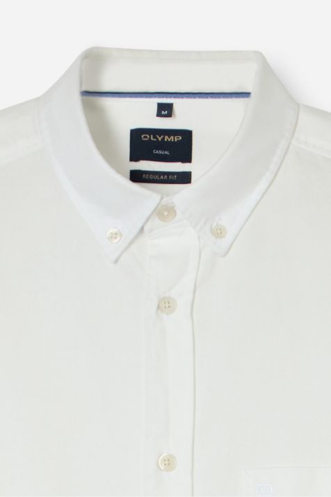 Men's Shirt Olymp Regular Plain collar Button down Long sleeve