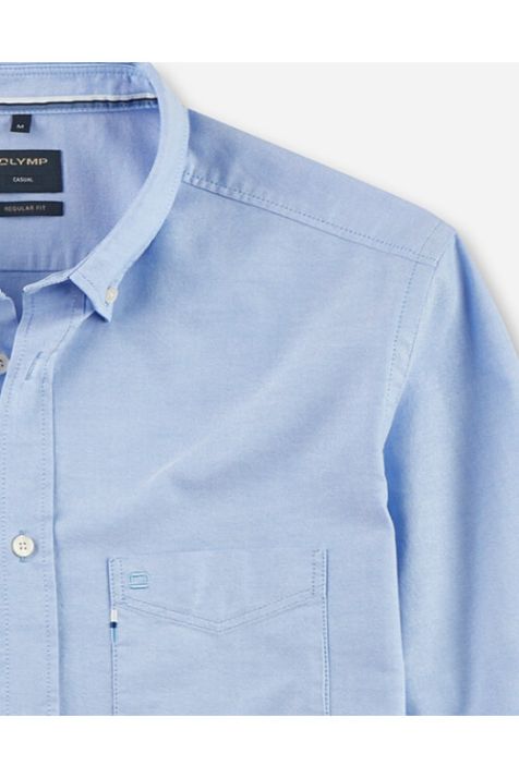 Men's Shirt Olymp Regular Plain collar Button down Long sleeve