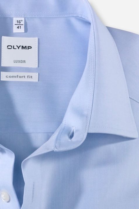 Chemise Homme Olymp Comfort Sans Repassage Uni col Italien Manche longue