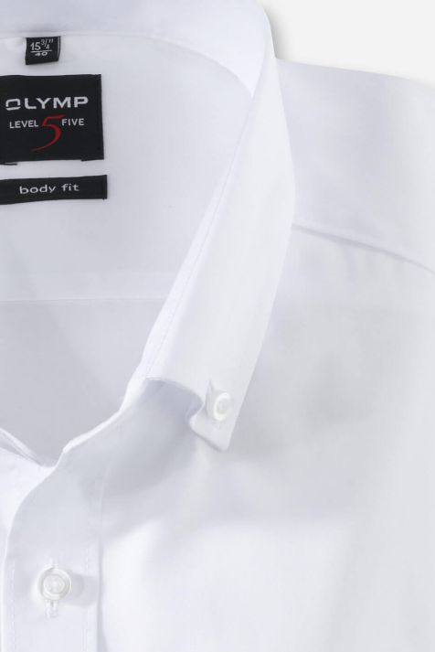 Men's Shirt Olymp Regular Plain collar Button down Long sleeve