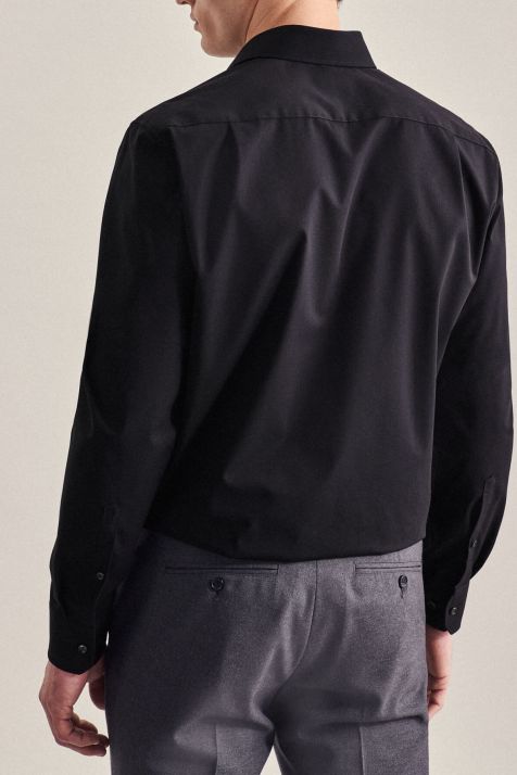 Men's Shirt Seidensticker Regular Not Iron Plain collar Italian