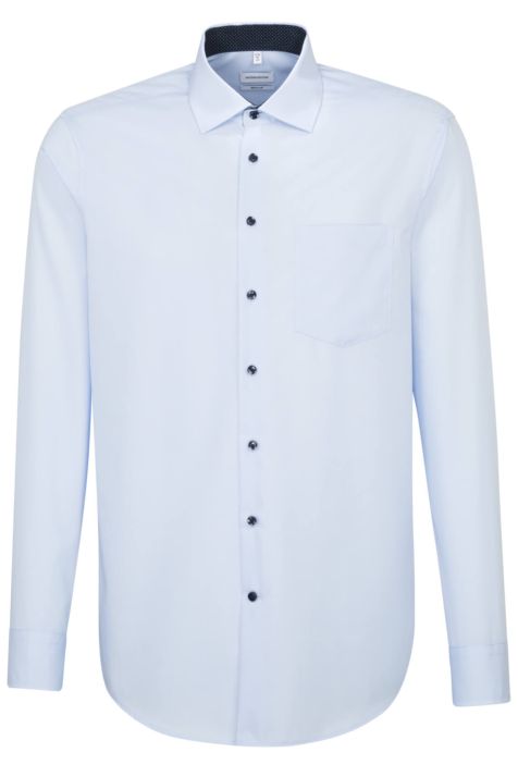 Camisa Hombre Seidensticker Regular No Plancha Lisa cuello Italiano
