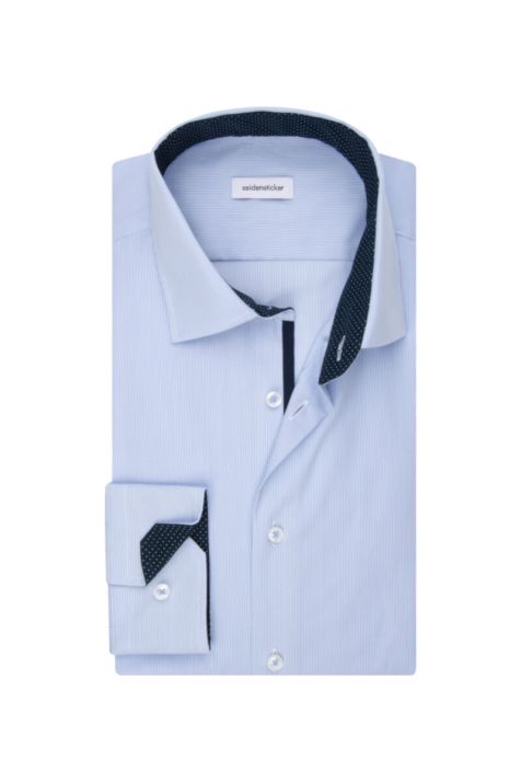 Men's Shirt Seidensticker Regular Not Iron Stripe collar Italian Long sleeve