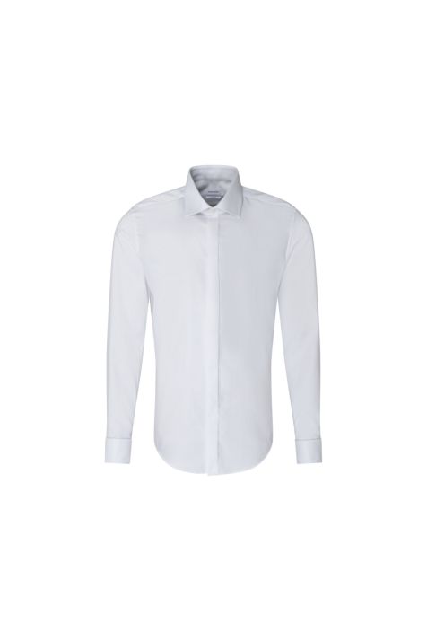 Camisa Hombre Seidensticker Regular Lisa cuello Italiano Manga larga