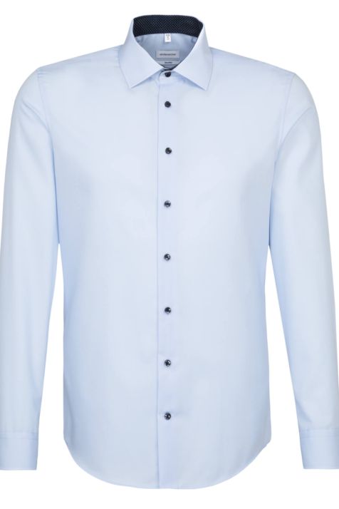 Camisa Hombre Seidensticker Regular No Plancha Lisa cuello Italiano