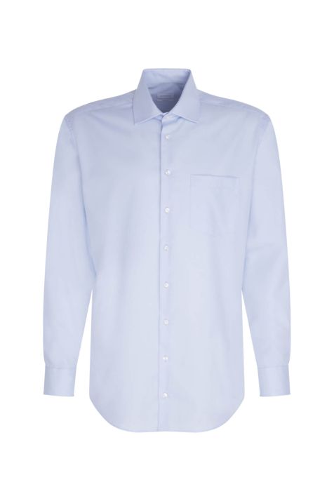 Camisa Hombre Seidensticker Comfort No Plancha Lisa cuello Italiano Manga larga
