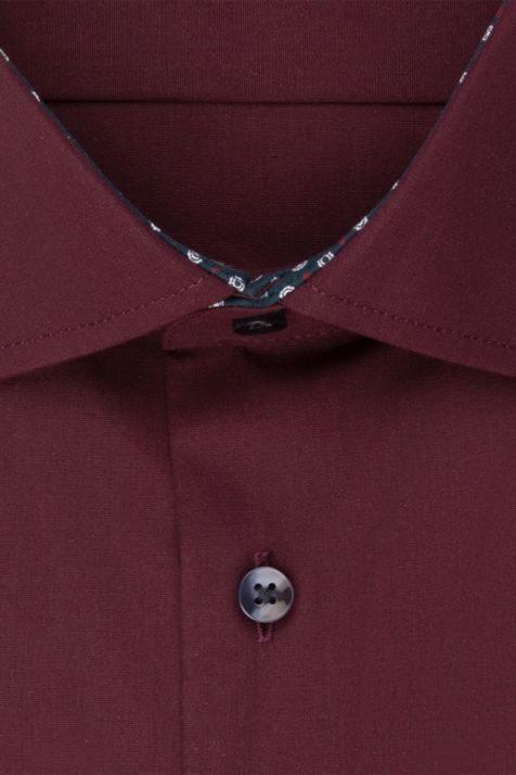 Hemd Herren Seidensticker Slim Bügelfreie Einfarbig kragen Italienisch Lange Ärmel